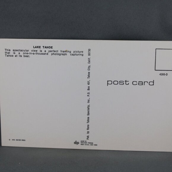 Vintage Postcard - Welcome From Lake Tahoe Summer View - Dexter Press - Picture 2 of 3